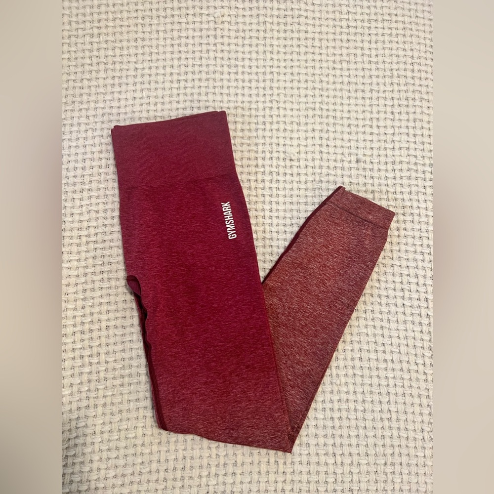 Gymshark Burgundy “Adapt Ombre Seamless Leggings” Size M